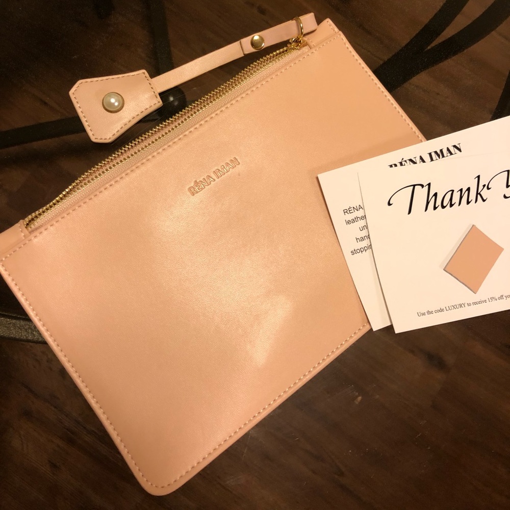 elegant leather clutch